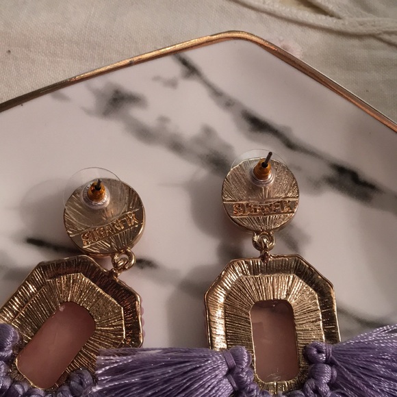 SUGARFIX Pink and purple fringe earrings - Picture 3 of 3